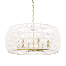 Golden 6808-6 MBG-WR - Wry Lighting Ellie 6-light Chandelier in Modern Brushed Gold